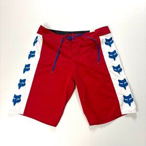 Fox Racing Mens Boardshorts RWT 21" Red Sz 34 Swim Trunks
